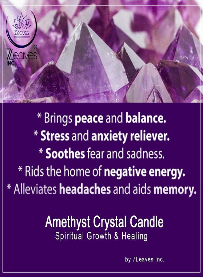 7LEAVES INC. 7LEAVES INC Amethyst Crystal Candle - Image 5